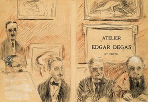 Los subastadores en la venta del estudio de Edgar Degas de diciembre de 1918 de Paul Cesar Helleu