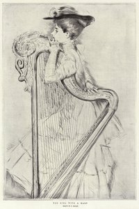 La niña con un arpa de Paul Cesar Helleu