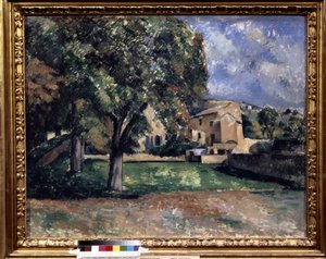 Árboles en un parque. Jas de Bouffan. Pintura de Paul Cézanne (1839-1906) de Paul Cézanne