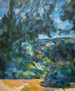 paisaje azul de Paul Cézanne