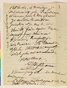 Carta manuscrita de Paul Cézanne