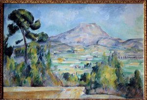 La montaña Sainte Victoire Pintura de Paul Cézanne (1839-1906) 1887-1890 de Paul Cézanne