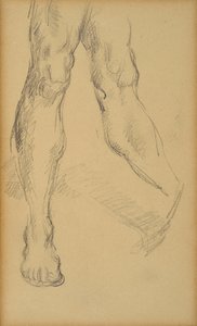 Estudio de las piernas. Dibujo de Paul Cezanne (1839-1906). Plomo sobre papel. Medidas: 19,4x11,8cm. Museo Granet, Aix En Provence. de Paul Cézanne