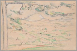 Montagne Saint-Victoire (Valle del Arco) de Paul Cézanne
