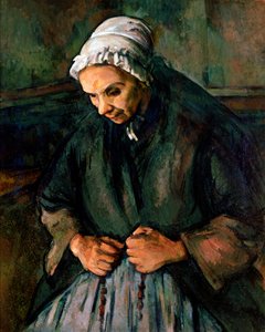 Anciana con el rosario. Pintura de Paul Cézanne (1839-1906) 1896. Londres, National Gallery de Paul Cézanne