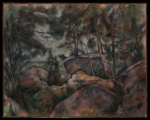 Rocas en Fontainebleau de Paul Cézanne