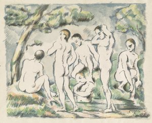 Las bañistas (Plancha pequeña) de Paul Cézanne