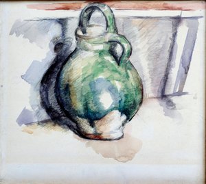 El Jarrón Verde. Acuarela y mina de plomo de Paul Cézanne (1839-1906) 1885 París, Museo del Louvre de Paul Cézanne