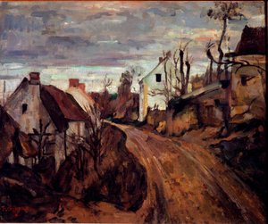 Camino del pueblo, Auvers de Paul Cézanne