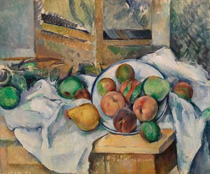 un rincón de mesa de Paul Cézanne