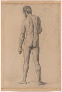 Desnudo académico, visto de espaldas de Paul Cézanne