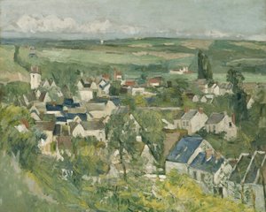 Vista panorámica de Auvers, 1873-75 de Paul Cézanne