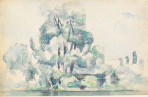 Orillas del Sena en Médan, 1880-1885 de Paul Cézanne
