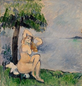 Bañista a la orilla del mar de Paul Cézanne