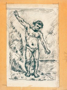 Bañista con los Brazos Extendidos, c.1874-77 de Paul Cézanne