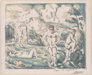 Bañistas de Paul Cézanne