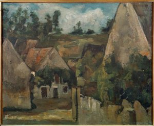 Cruce de la calle Rémy en Auvers de Paul Cézanne