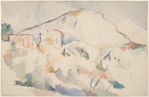 Château Noir y Mont Sainte-Victoire, ca 1890-1895 de Paul Cézanne