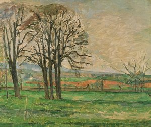 Los árboles desnudos en Jas de Bouffan. 1885-86 de Paul Cézanne