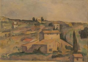 E.Fabbri (después de Cézanne), paisaje en Bellevue de Paul Cézanne