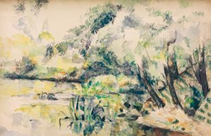Agua pantanosa (¿cerca de Melun?) de Paul Cézanne