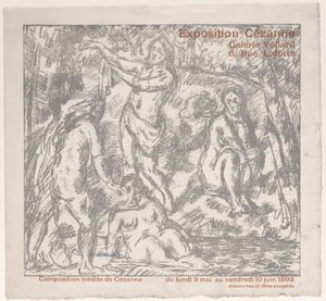 Portada del catálogo de la exposición para una muestra de Cézanne en la Galerie Vollard del 9 de mayo al 10 de junio de 1898, 1898 de Paul Cézanne