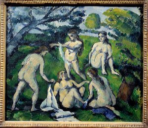Cinco bañistas de Paul Cézanne