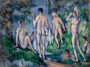 grupo de bañistas de Paul Cézanne
