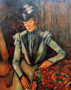 La dama en azul de Paul Cézanne