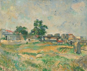 Paisaje cerca de París, c. 1876 de Paul Cézanne