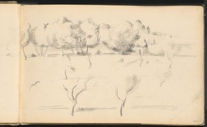 Paisaje con Árboles de Paul Cézanne