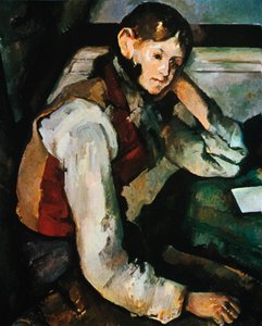 Le Garçon au Gilet Rouge, 1888-1890 de Paul Cézanne