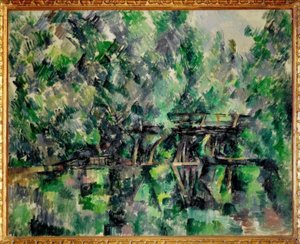 El puente sobre el estanque de Paul Cézanne