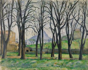 Los castaños de Jas de Bouffan en invierno de Paul Cézanne