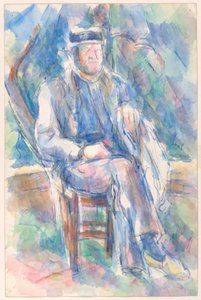 Hombre con sombrero de paja de Paul Cézanne