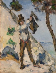 hombre con una chaqueta de Paul Cézanne