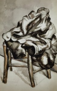 Abrigo en una silla de Paul Cézanne