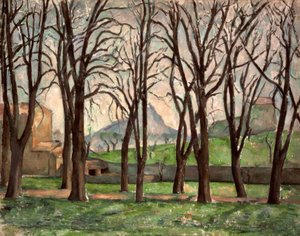 Castaños de Jas de Bouffan en invierno de Paul Cézanne