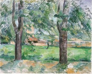 Pradera y granja Jas de Bouffan de Paul Cézanne