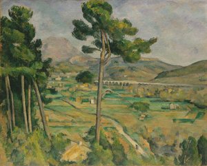 Mont Sainte-Victoire y el viaducto del valle del río Arc de Paul Cézanne