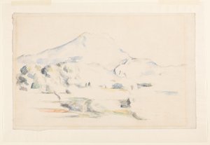 Montagne Saint-Victoire, c.1885-87 (grafito y acuarela sobre papel verjurado) de Paul Cézanne