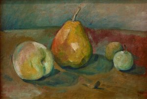 Naturaleza muerta con peras de Paul Cézanne