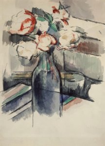 Rosas en una botella de Paul Cézanne
