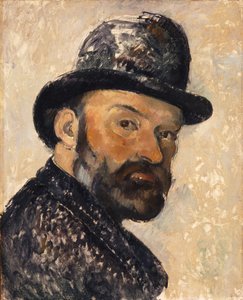 Autorretrato con sombrero hongo de Paul Cézanne
