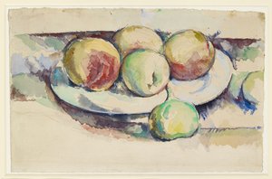 Naturaleza muerta de melocotones e higos, finales del siglo XIX de Paul Cézanne