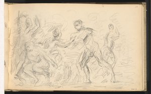 Estudio para "El juicio de Paris" o "El pastor amoroso" de Paul Cézanne