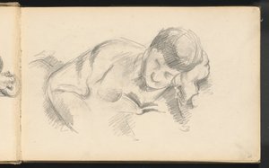 El hijo del artista apoyado en su codo de Paul Cézanne