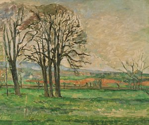 Los árboles desnudos en Jas de Bouffan, 1885-1886 de Paul Cézanne
