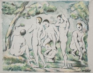 Los bañistas, 1897 de Paul Cézanne