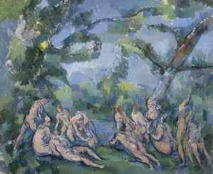 Los bañistas, 1899-1904 de Paul Cézanne